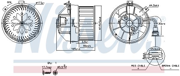 NISSENS Ventilator unutarnjeg prostora