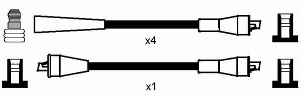 RC-SD401  NGK Komplet vodova paljenja