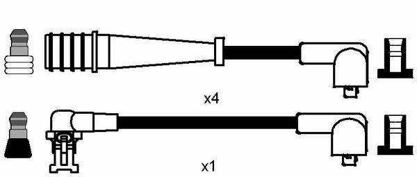 RC-RN619  NGK Komplet vodova paljenja