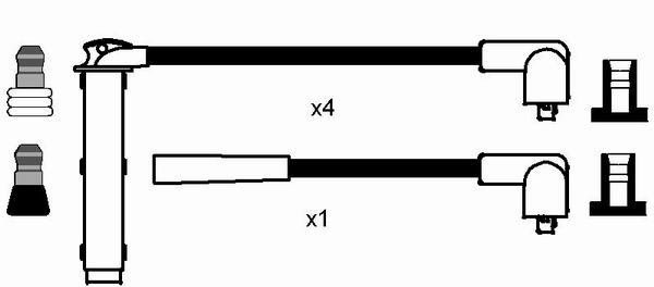RC-RV415  NGK Komplet vodova paljenja