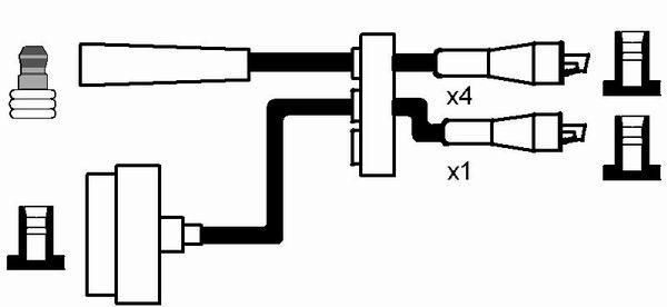 RC-AR406  NGK Komplet vodova paljenja