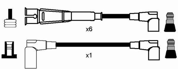 RC-MB1102  NGK Komplet vodova paljenja