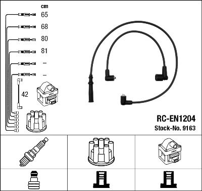 RC-EN1204  NGK Komplet vodova paljenja