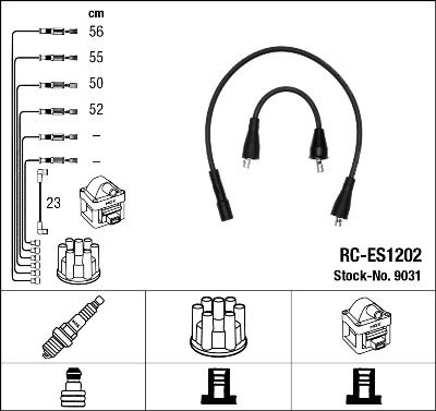 RC-ES1202  NGK Komplet vodova paljenja