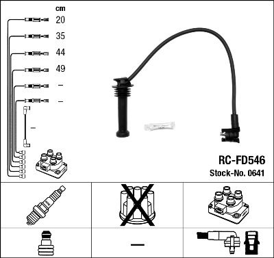 RC-FD546  NGK Komplet vodova paljenja