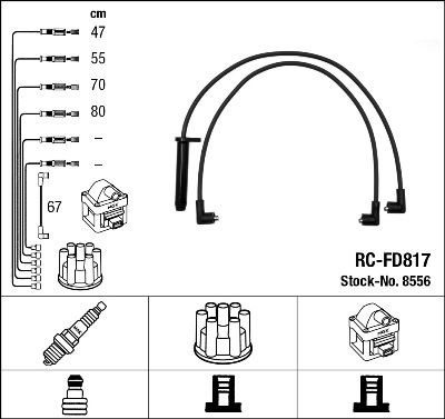 RC-FD817  NGK Komplet vodova paljenja