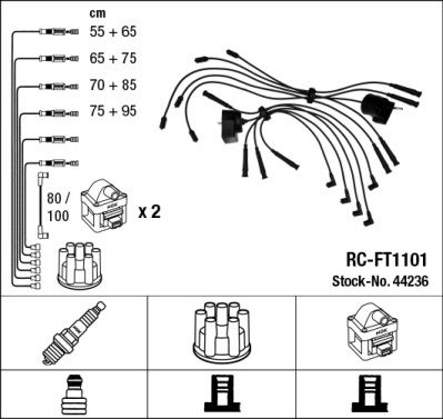 RC-FT1101  NGK Komplet vodova paljenja