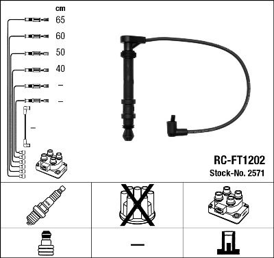 RC-FT1202  NGK Komplet vodova paljenja