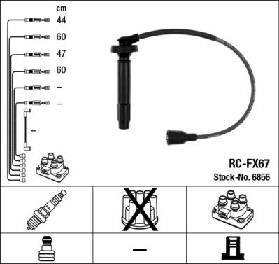 RC-FX67  NGK Komplet vodova paljenja