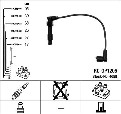 RC-OP1205  NGK Komplet vodova paljenja