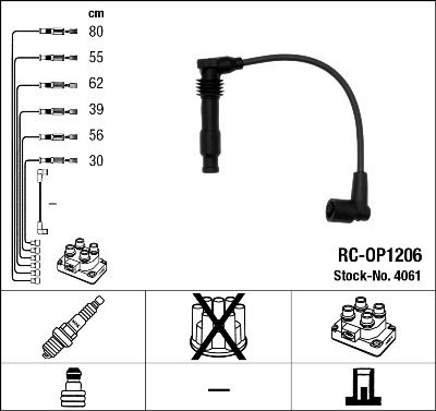RC-OP1206  NGK Komplet vodova paljenja