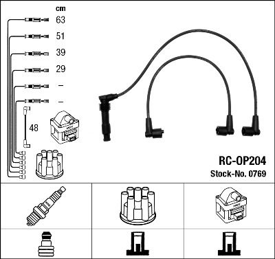 RC-OP204  NGK Komplet vodova paljenja