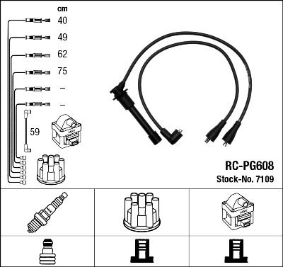 RC-PG608  NGK Komplet vodova paljenja