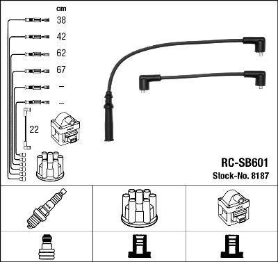 RC-SB601  NGK Komplet vodova paljenja