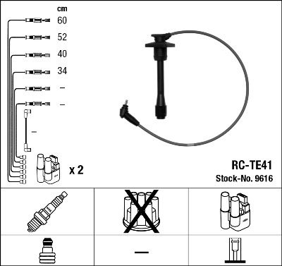 RC-TE41  NGK Komplet vodova paljenja