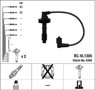 RC-VL1305  NGK Komplet vodova paljenja