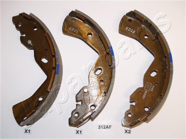 JapanParts Komplet kočionih papuča