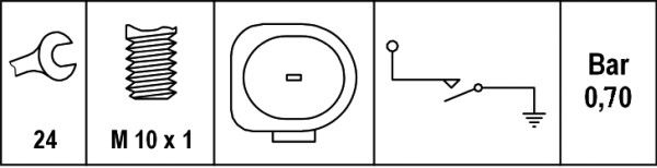 HELLA Sklopka tlaka ulja