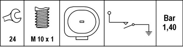 HELLA Sklopka tlaka ulja