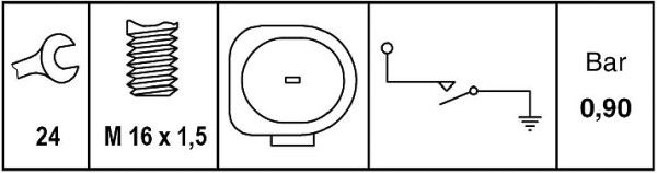 HELLA Sklopka tlaka ulja