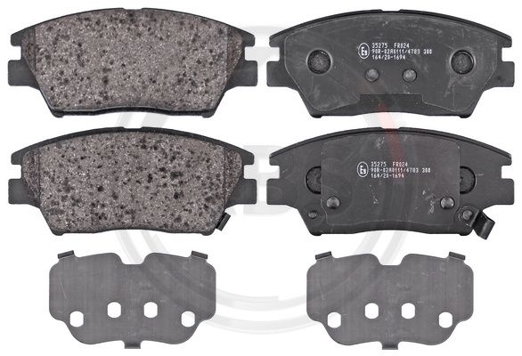 A.B.S. Komplet kočnih obloga, disk kočnica