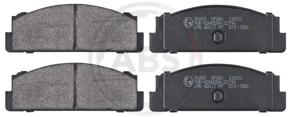 ABS Komplet kočionih obloga, disk-kočnica