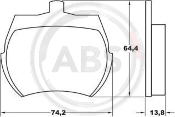 ABS Komplet kočionih obloga, disk-kočnica