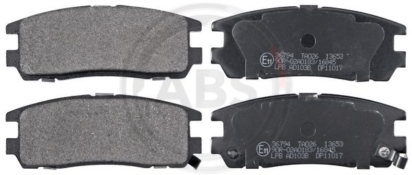 ABS Komplet kočionih obloga, disk-kočnica