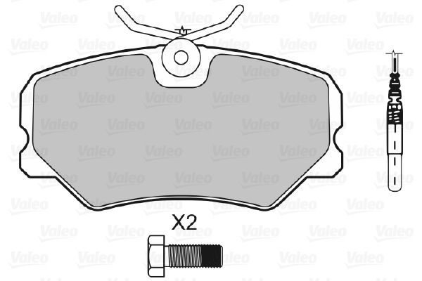 Valeo Komplet kočionih obloga, disk-kočnica