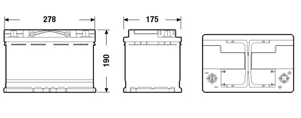 Exide akumulator 70Ah akumulator AGM D+
