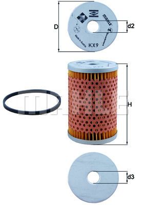 MAHLE ORIGINAL Filter za gorivo