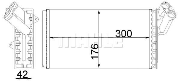 MAHLE Izmjenjivač topline, grijanje unutrašnjeg prostora