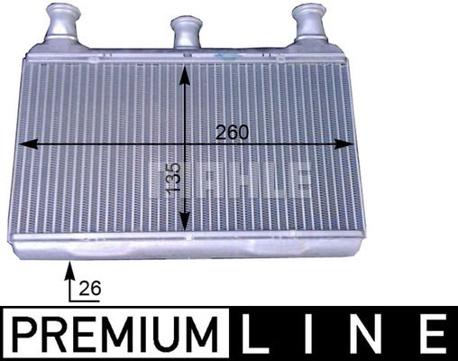 MAHLE Izmjenjivač topline, grijanje unutrašnjeg prostora