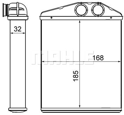 MAHLE Izmjenjivač topline, grijanje unutrašnjeg prostora