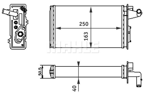 MAHLE Izmjenjivač topline, grijanje unutrašnjeg prostora