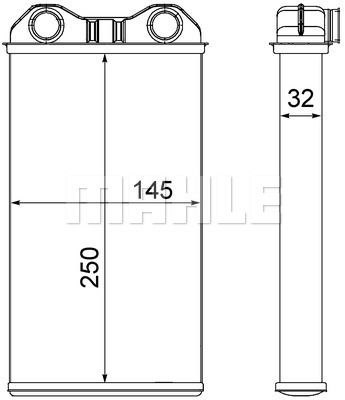 MAHLE Izmjenjivač topline, grijanje unutrašnjeg prostora