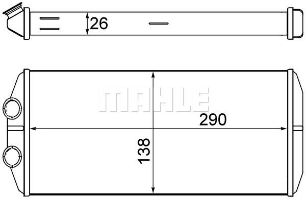MAHLE Izmjenjivač topline, grijanje unutrašnjeg prostora