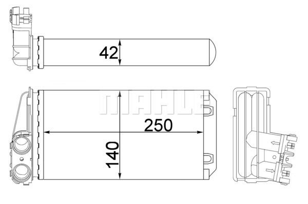 MAHLE Izmjenjivač topline, grijanje unutrašnjeg prostora