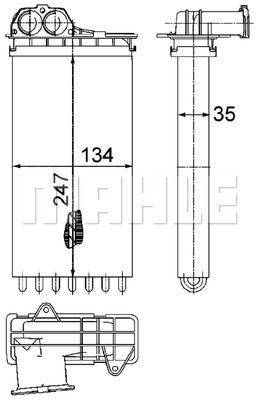 MAHLE Izmjenjivač topline, grijanje unutrašnjeg prostora