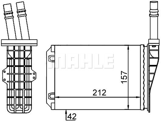 MAHLE Izmjenjivač topline, grijanje unutrašnjeg prostora