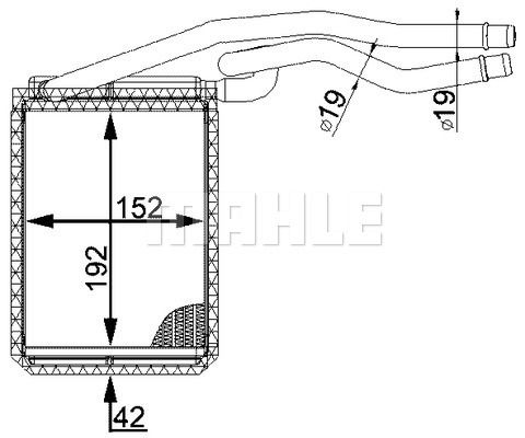 MAHLE Izmjenjivač topline, grijanje unutrašnjeg prostora