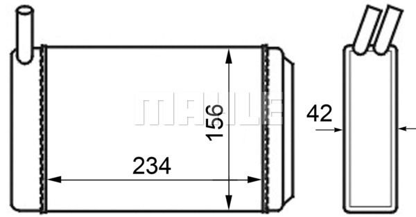MAHLE Izmjenjivač topline, grijanje unutrašnjeg prostora