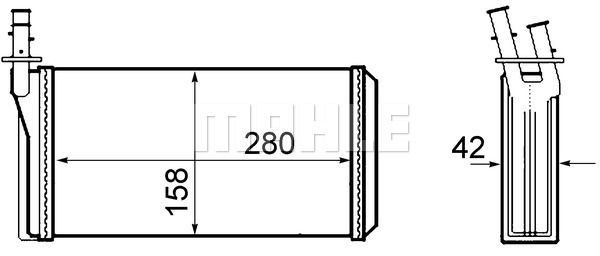 MAHLE Izmjenjivač topline, grijanje unutrašnjeg prostora