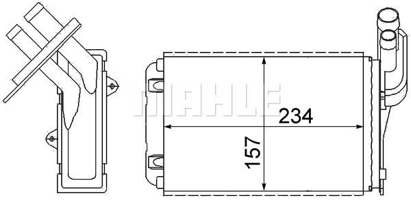 MAHLE Izmjenjivač topline, grijanje unutrašnjeg prostora
