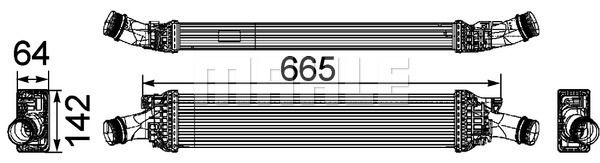 MAHLE Hladnjak zraka punjenja