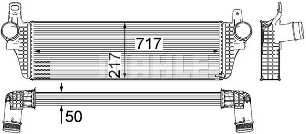 MAHLE Hladnjak zraka punjenja