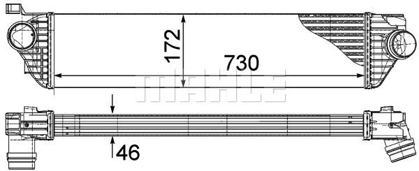 MAHLE Hladnjak zraka punjenja
