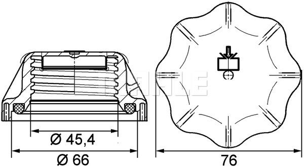 MAHLE Poklopac za zatvaranje, spremnik rashladne tekućine