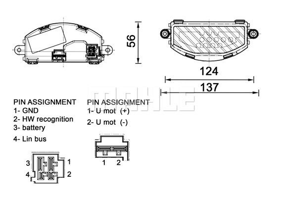 MAHLE Regulator, ventilator unutarnjeg prostora