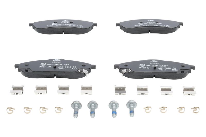 ATE Komplet kočnih obloga, disk kočnica